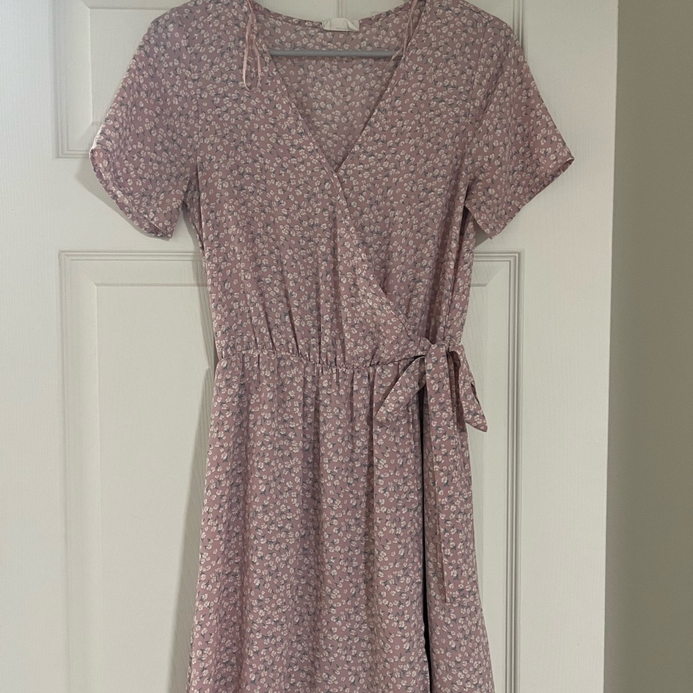 Pink floral sundress